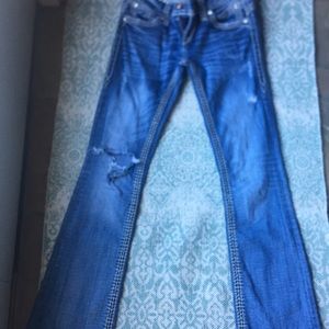 Rock revival jeans distressed ,